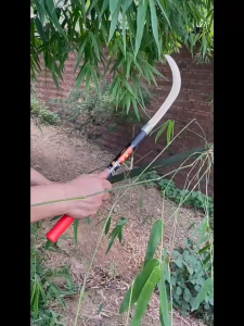 TF-H📣เคียวเหล็กแมงกานีส มีดด้ามยาว ด้ามจับยาว 40/60 ซม. คมและทนทาน ออกแบบกันลื่น 【จัดส่งจากกรุงเทพ】