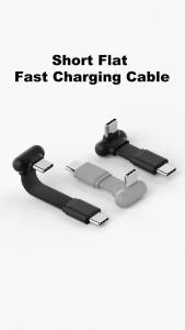 Hagibis | Hagibis USB C Right Angle Cable Short 90 Degree Type-C Power Bank Fast Charging Capsule Cord PD 60W for iPhone 17 Pro Max 16 15