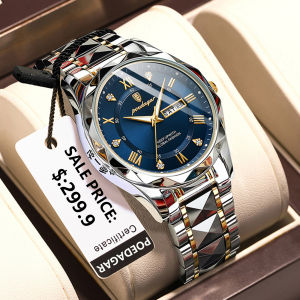 POEDAGAR Top Brand Luxury Mens Watches Waterproof Luminous Calendar Week Watch For Man Casual Stainless Steel Quartz Men Watch