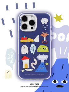KOERCASE Volcano Eruption Little Ghost Phone Case Graffiti Fun Cute Cartoon Illustration Original Creative Niche for  1615ProMax14Pro13