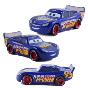 Disney Cars Pixar Cars 95-3rd Generation Blue Metal Diecast Toy Car 1:55 Lightning McQueen Kids Toys Boy Christmas Gifts