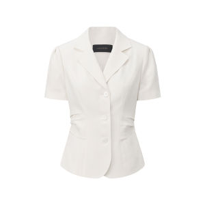 LadyS Elite | Short-sleeve Ivory Early Autumn Acetate Suit