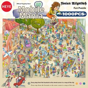 Heye | Adult Difficult Mobile Phone Themed Jigsaw Puzzle 1000 Pieces