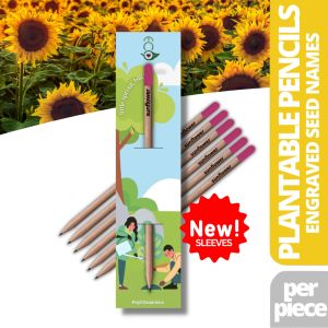 Ecò Plantable Pencil SUNFLOWER Flower Herb & Vegetable Seeds Eco-Friendly Organic Sunflower Daisy
