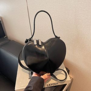 Red Wedding Bag Womens Crossbody Small Heart Shaped Bag Modern Neutral Style Soft Surface Polyester Lining Zipper Closure Casual