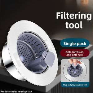 YEMO | Stainless Steel Kitchen Sink Filter Net with Spring Core Drain Stopper