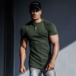 BensonVision เสื้อยืดผ้าฝ้ายแขนสั้นผู้ชายสําหรับการฝึกอบรมกีฬา Breathable Elastic SLIM FIT เสื้อวิ่งชุดกีฬาลําลอง