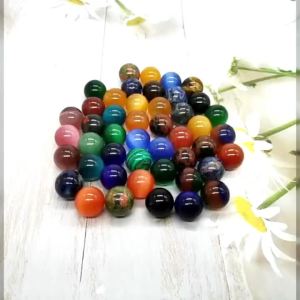 20mm Natural Stone Round Ball Amethyst Energy Crystal No Holes Bead DIY Gems Sphere for Necklace Bracelet Making Jewelry Gifts