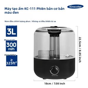 Máy Tạo Độ Ẩm Không Khí KINSCOTER 3L Có Điều Khiển Từ Xa Và Hẹn Giờ Máy Tạo Độ Ẩm Gia Đình Công Suất Lớn Dành Cho Cây Trồng Máy Khuếch Tán Hương Thơm Có Chức Năng Phun Sương