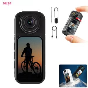 AMORUS Mini 2.7K Thumb Action กล้อง 1080P Pocket Sport Cam 1.47 นิ้ว 180 มุม WIFI Recorder แม่เหล็กวงเล็บกล้อง