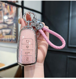 Diamond & Crystal TPU Car Smart Remote Key Case Cover Shell Fob Keychain Protector For Chery Tiggo 5 7 8 Plus Pro e For Omoda 5 C5 E5 For Jaecoo 7 J7 For EXEED RX Suv 2023 2024