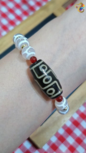 Tibetan Nine Eye Dzi Protection Turtle Shell Agate Bracelet