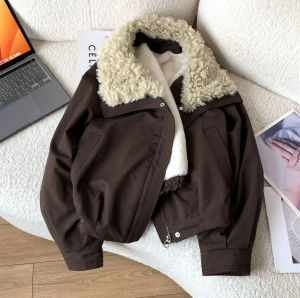 SHIMO | Fluffy Lambswool Warmth Thickened Winter 2025 New Style Loose Jacket