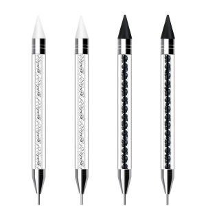 Bộ Dụng Cụ Chấm Đá Pha Lê 4 Chiếc Bút Sáp Acrylic Hai Đầu Dùng Cho Trang Trí Móng Đá Quý Thủ Công DIY