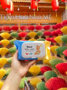 [HCM] (COMBO 5 GÓI) Khăn baby Navi cao cấp 100 tờ xanh dương (100% nguyên liệu nhập khẩu)