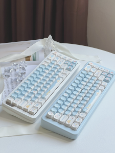 Original Hand-Drawn MoCoo Little Penguin Keycaps Personalized Theme Hot Sublimation SOA Keycaps with Magnetic Axis PBT Material