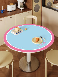 Modern Minimalist Leather round Table Mat Waterproof Oilproof Non-washable Dirt-resistant Home Dining Table Tea Table Protection Pad