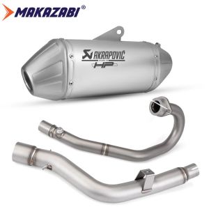 For Honda CRF300L/RALLY 2021-2025 Motorcycle off Road Modified Exhaust Pipe Full exhaust System Middle Exhaust Pipe Slip-On Mid‐Pipe with Header LINK pipe CRF 300L RALLY