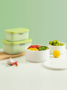 Food Grade Thickened Sealed Storage Box Double Layer Drainage ness Preservation Box Kitchen Fruit Egg Freezing Accessories