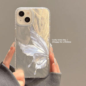 Ốp Lưng iPhone Siêu Mỏng Họa Tiết Bướm Chống Rơi Phong Cách Tươi Mới Dành Cho Nữ Mẫu Mới Apple 15 16 pro Max 13 12 11 XR Đơn Giản