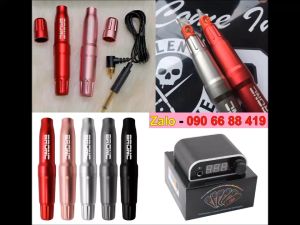 [Full Hộp] Máy xăm pen Bronc chính hãng - Máy Bronc 2 đầu kim pen và kim Blackpearl phun xăm
