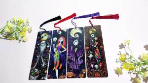 Bandai | Cơn Ác Mộng Trước Giáng Sinh Acrylic Bookmark Nghệ Thuật Gothic Trang Trí Bàn Làm Việc Thiết Kế Hình Học Công Cụ Đánh Dấu Sách Món Quà Kỷ Niệm Lý Tưởng