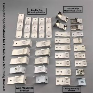 Jiaxun | Mounting Code Accessories Side Top Wall Mount Curtain Track Fixing Clamp