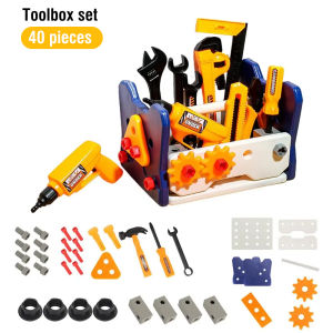 CONUSEA | 40/41stk Pretend Tools Kit Kids Play Repair Tool Set Simulation Plastic Construction Toys with Screwdrivers for Toddler Boy Girl