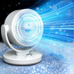 VCJ Desktop Air Circulation Fan Ultra-Light Sound Home Use High Wind Power Small Cold And Warm Electric Fan Touch Screen Portable