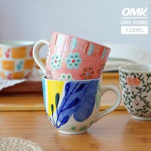 ถ้วยน้ำชาทาสีด้วยมือสไตล์ญี่ปุ่น OMK 120แก้วกาแฟแก้วเซรามิคมล.