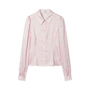 Juicy Couture | Pink Silk Printed Waist-cinching Womens Shirt