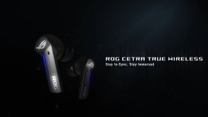 ROG Cetra True Wireless Gaming Headphones (Low-Latency Bluetooth Earbuds Active Noise Cancelation 27-Hour Battery Life) -(Black/White)