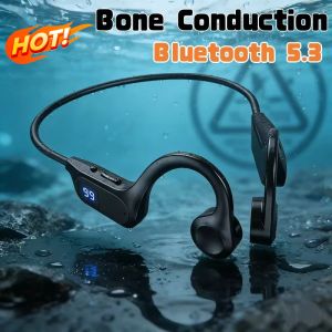 Wireless Earphone Bone Conduction Sport Swimming Bluetooth Compatible Headphone Hand-free with Mic for Running X7 Earbuds