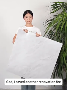 Vinyl Tile Floor No Foam 60X60cm Self Adhesive Waterproof Wall Sticker