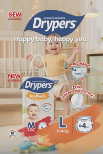 Drypers DryPantz Pants Baby Diaper M/L/XL/2XL