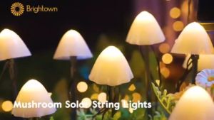 Christmas Lights Solar Mushroom Garden Lights 12pcs 3.8M Solar String Lights Outdoor Waterproof Christmas Lights Garden Outdoor Party Decoration Solar Pathway Lights Strip Lights for Yard Patio Garden Party Wedding Festival Decoration