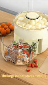 40 Grid Ice Cube Tray with Lid and Storage Box Large Capacity Double-Layer Design Box Easy to Press Lid Food Grade Plastic Storage