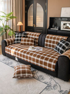 Modern Luxury Sofa Cushion Fixed Anti-Slip Straight Row Sofa Pad Four Seasons Universal Elegant Feel Combination Sofa Pad