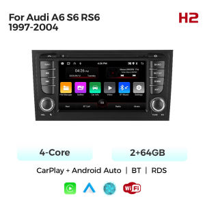 MEKEDE Android Auto Carplay Auto Car Radio Multimedia Player For  Audi A6 S6 RS6 1997-2004 Autoradio GPS Stereo 2din Head Unit