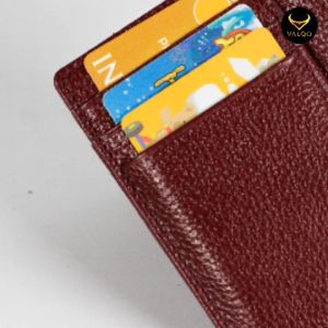 [VALQO] VIO Dompet Kartu Kulit Sapi untuk Wanita Pria
