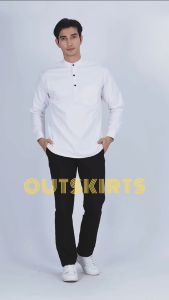 Outskirts - Kemeja Koko Pria Lengan Panjang |  Baju Koko  | Kemeja Kurta | Kemeja Koko Terracotta