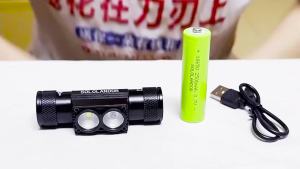 Đèn Pha LED Công Suất Cao Có Thể Sạc Lại USB Type-C Trắng Đỏ/Xanh dương/Vàng 18650 Đèn Pin Dùng Cho Cắm Trại Săn Bắn Câu Cá