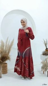 WILONA DRESS GAMIS RAYON CANDI MEKAR GAMIS BATIK CAP GAMIS BATIK SHALDA