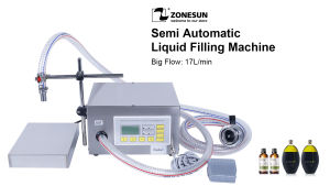 ZONESUN ZS-DP621W Semi Automatic Liquid Weighing and Filling Machine Edible Oil Milk Diaphragm Pump Water Bottle Filler