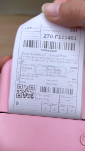 เครื่องปริ้นพกพา Mini Printer เครื่องปริ้นสติ๊กเกอร์ ไร้หมึก พิมพ์ที่อยู่ บาร์โค้ด เครื่องปริ้นไร้หมึก เครื่องปริ้นบลูทูธ เครื่องพิมพ์สติ๊กเกอร์