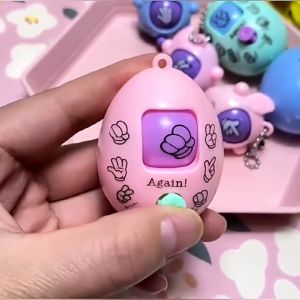 Set 5 Móc chìa khóa tích hợp trò chơi kéo búa bao thú vị