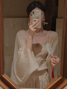 ใหม่สไตล์จีน Ultra-Fairy ฤดูร้อน ครีมกันแดดเสื้อผ้า ผู้หญิง ใหม่จับคู่ ไม่มีสาย กระโปรงด้านนอกผ้าคลุมไหล่เล็ก คาร์ดิเกน หลากหลาย Cover-Up