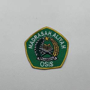 Bordir logo madrasah ibtidaiyah tsanawiyah aliyah osis osim seragam sekolah