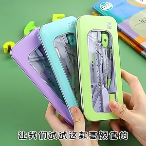 7Pcs/Box Ruler Set For Students Geometry Drawing Exam Math Tools Multi Functional Compass Ruler