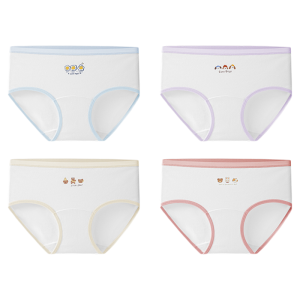 MiiOW | Pure Cotton Triangle Shorts Childrens Underwear Girls No Trace Anti-Bacterial Bottoms Comfortable Breathable Fresh Style